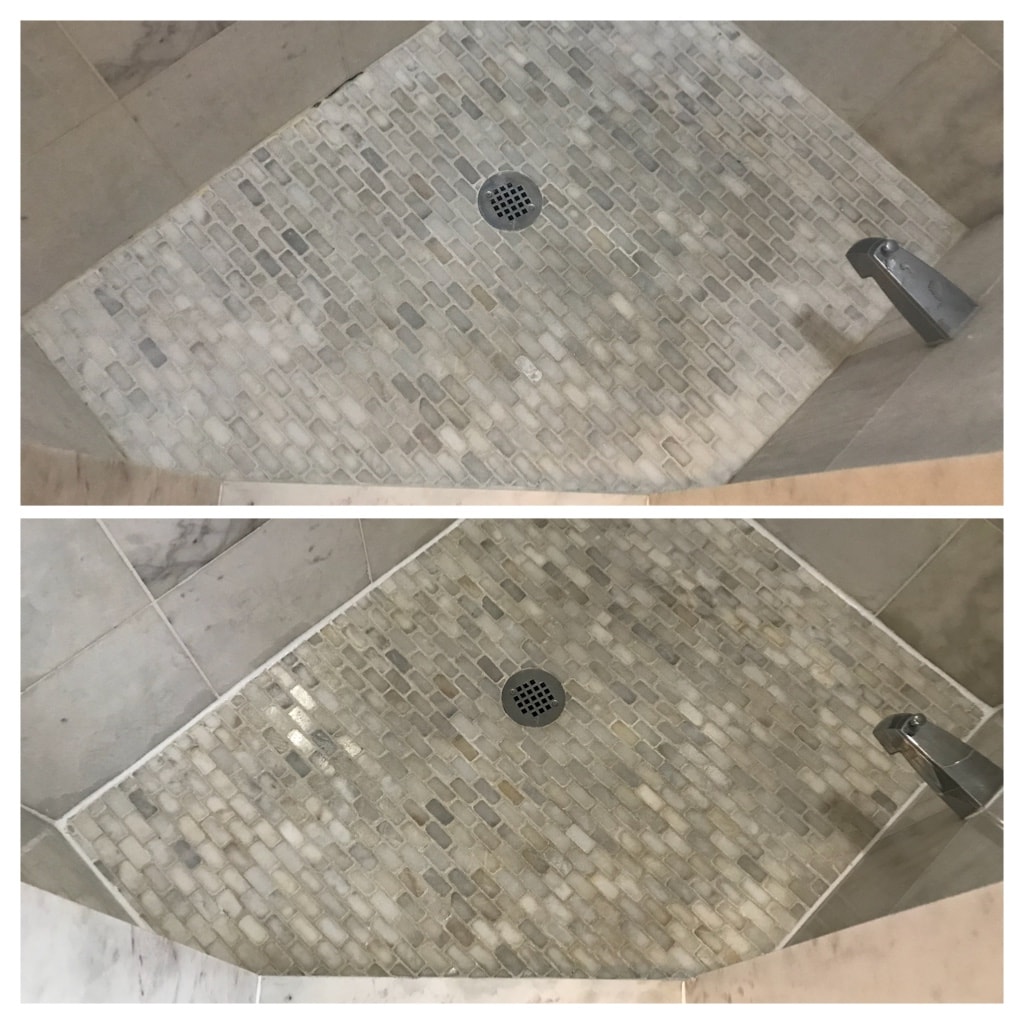 Tile after restoration — clean, bright, like-new finish